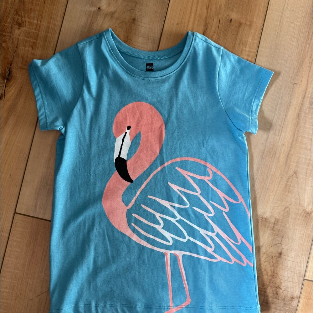 Tea Collection Kids Flamingo Graphic Tee Size 7